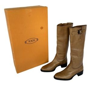 TOD’S leather knee high riding boots